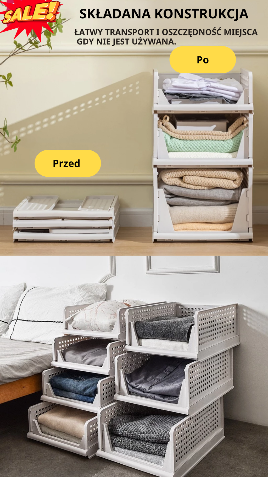 (Zniżka 30%) PIĘTROWY STOJAK NA UBRANIA