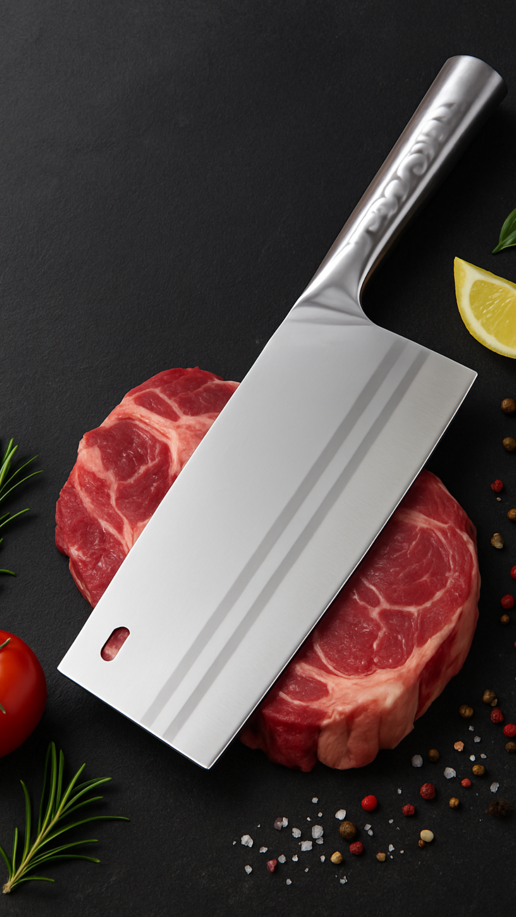 Nóż tasak wielofunkcyjny kuty z jednego kawałka