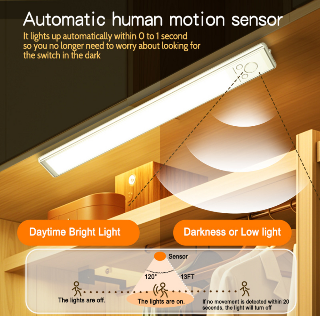 Lampa z czujnikiem — bez potrzeby montażu